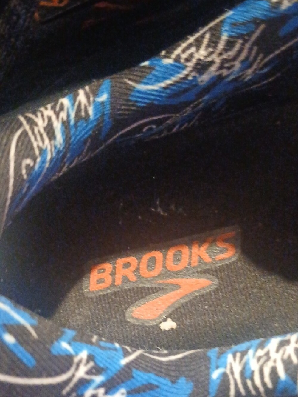 Brooks Black Sneakers with Blue, Orange & Green Graffiti - Picture 3 of 6